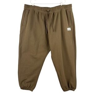 NWT Jordan Women's Fleece Light Olive Sweatpants Sz 3X Loose Fit Drawcord Waist